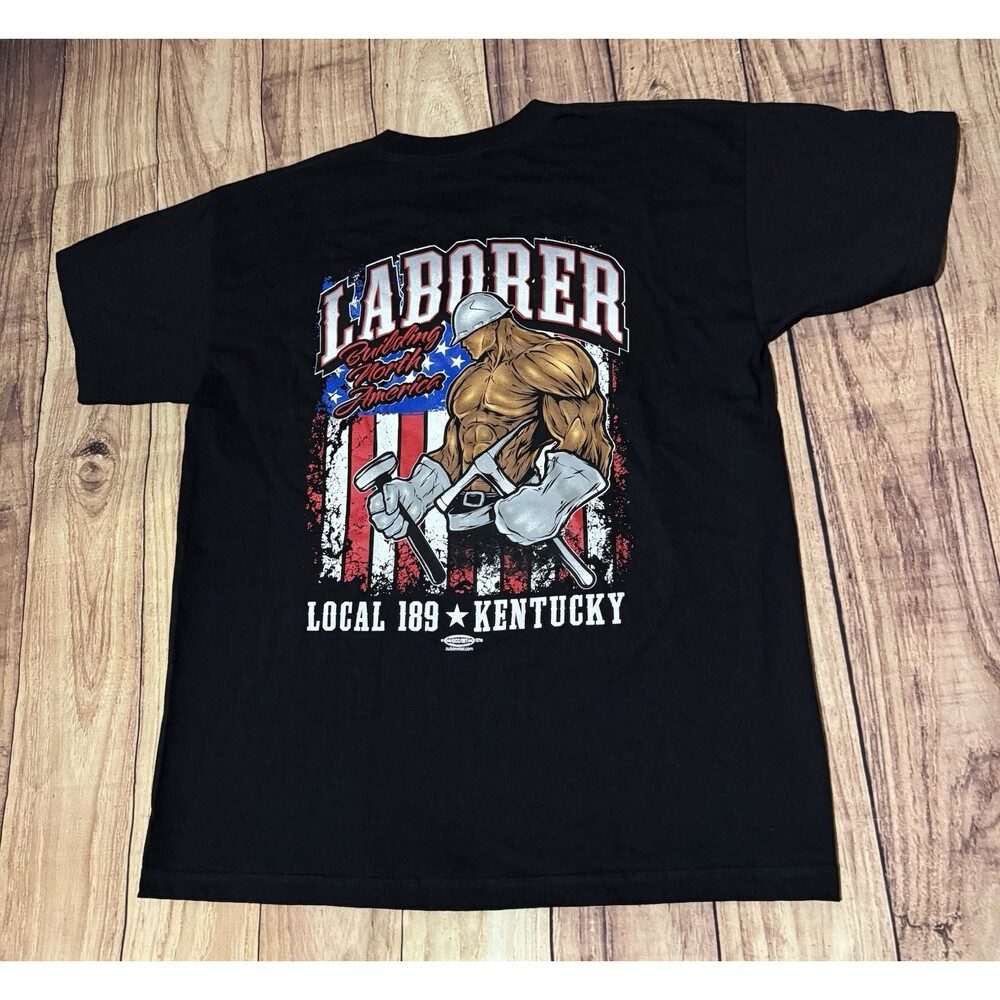 Laborers International Union Local 189 Kentucky Mens Size XL Black T Shirt